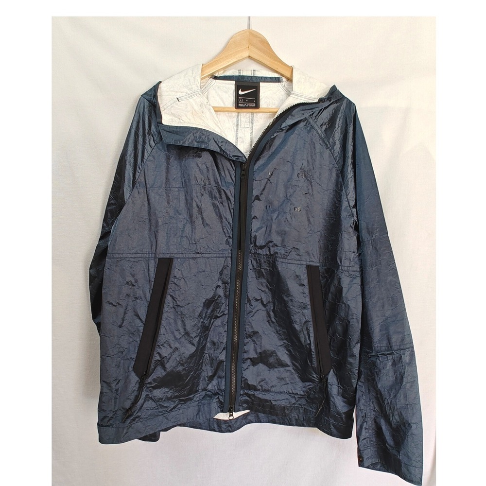Nike Sportswear Tech Pack Tyvek Hooded Jacket CU3758-458 Blue Metallic‎ Medium